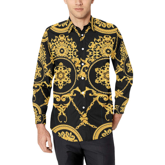 Men's All Over Print Long Sleeve Shirt(Model T61)