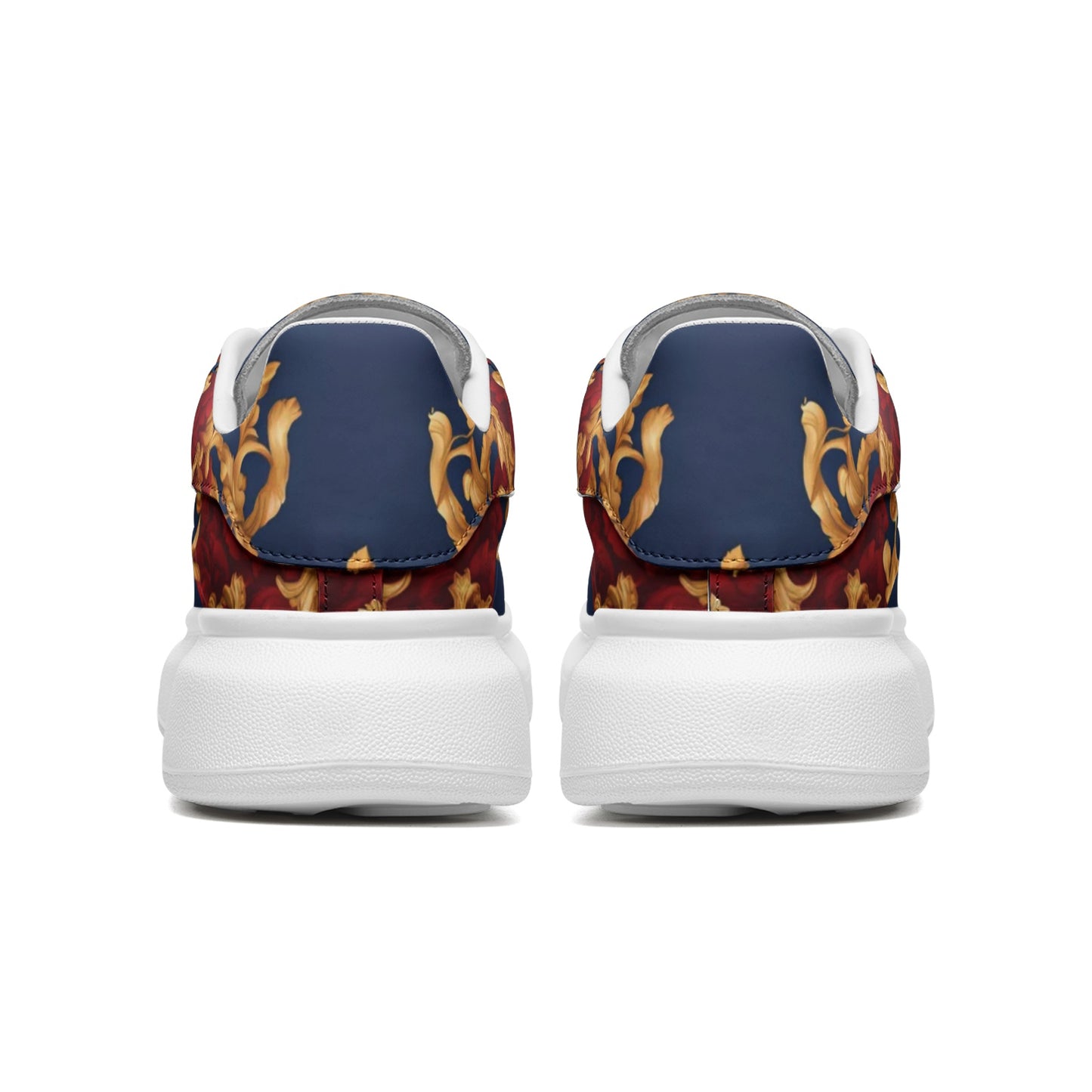 Unisex Non Slip Lace Up Faux Leather Sneakers