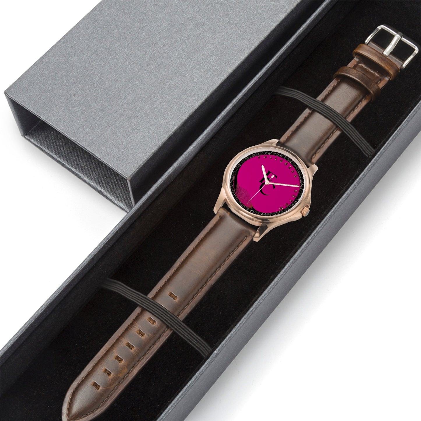 Fullbreed Collection148. Stylish Classic Leather Strap Quartz Watch (Rose Gold)