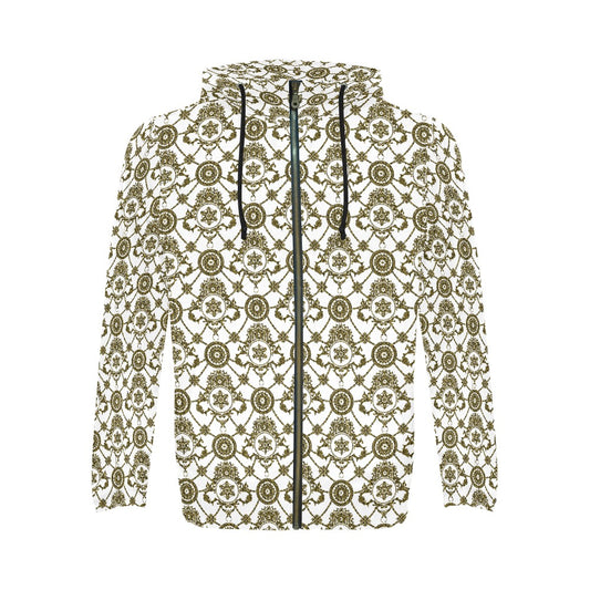 Men's All Over Print Full Zip Hoodie (Model H14)
