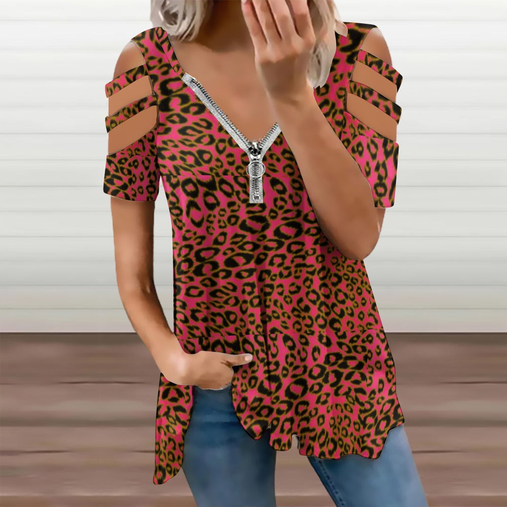 kokorepublic Ladies BE Zip Off Shoulder Top