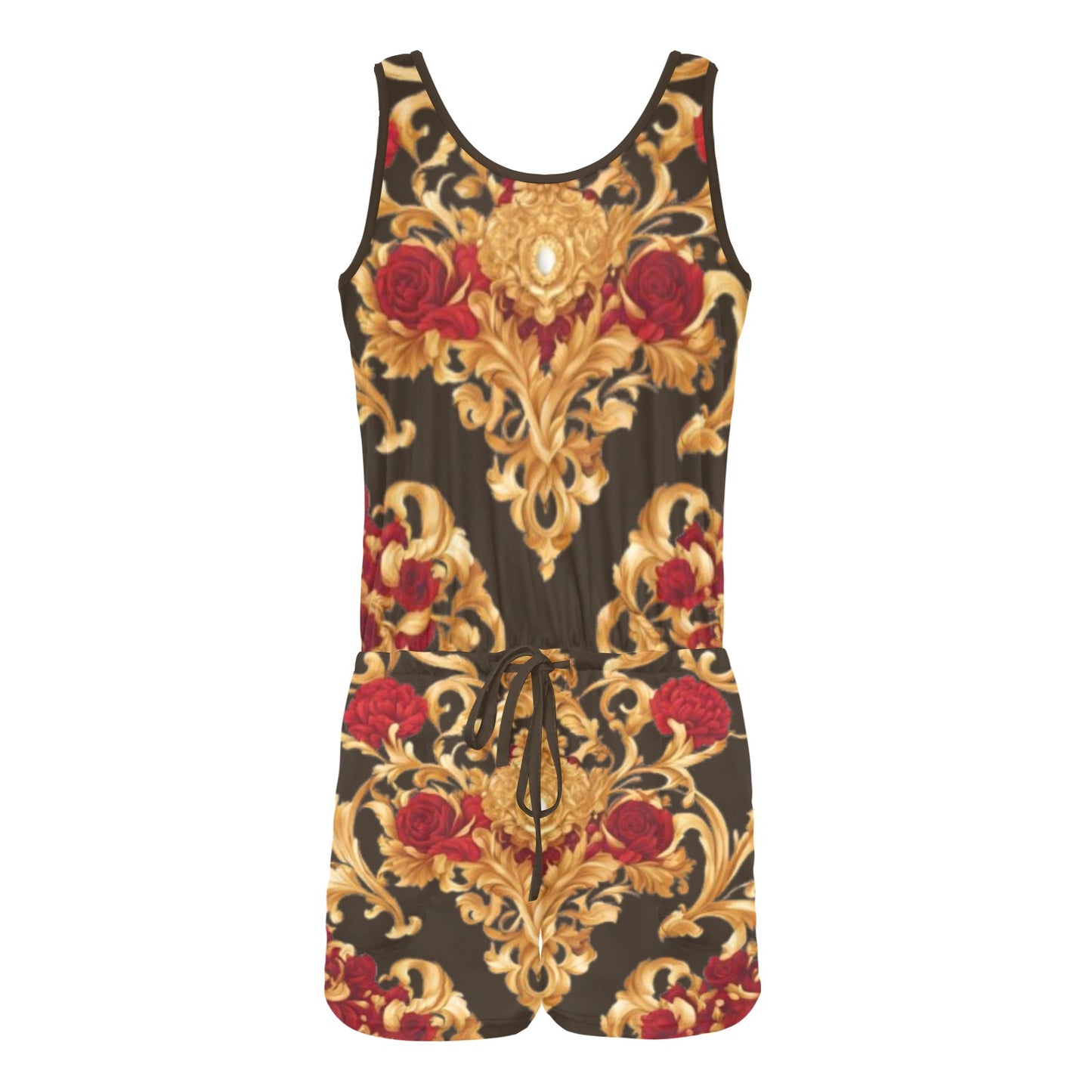 fullbreedcustom Print Vest Short Jumpsuit (Sets 15)