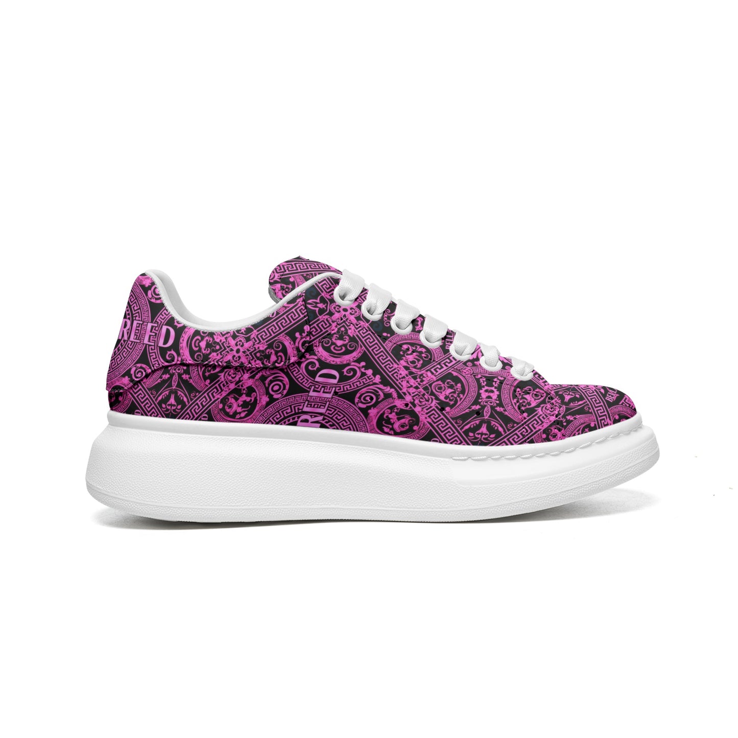 Bellabreed  Unisex Non Slip Lace Up Faux Leather Sneakers