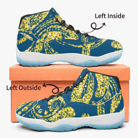 kokorepublic 522.  AJ11 Basketball Sneakers -Blue Sole
