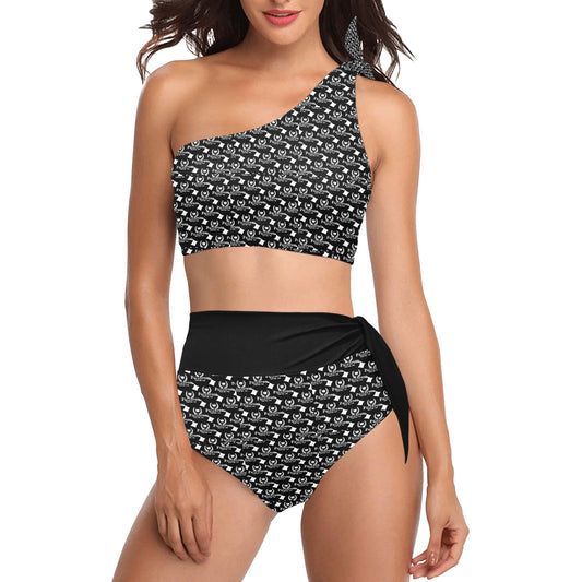 FullbreedCustom High Waisted One Shoulder Bikini Set (S16)