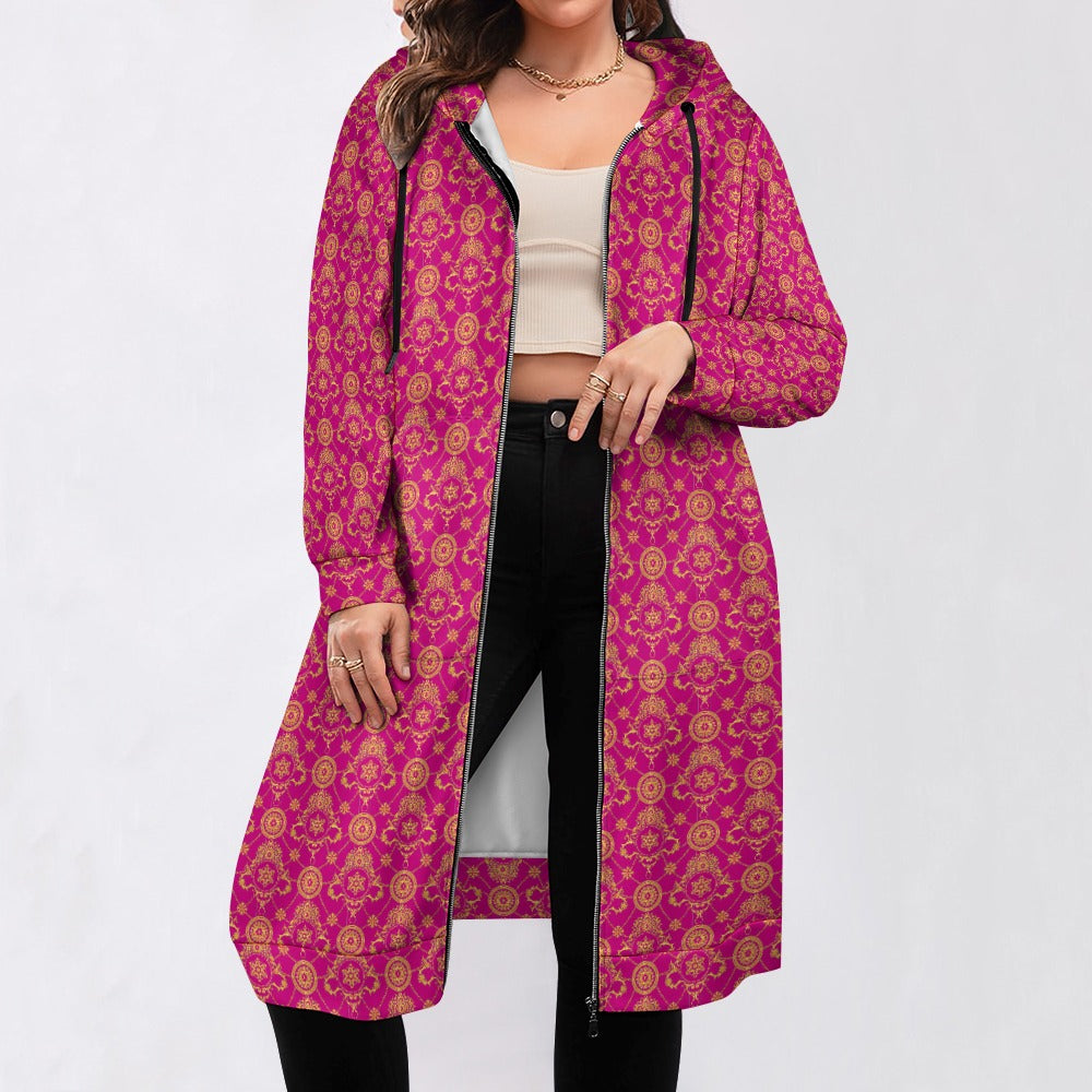 Kokorepublic Women's full print long Hoodie