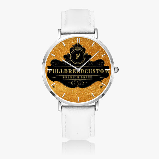 kokorepublic 165. Hot Selling Ultra-Thin Leather Strap Quartz Watch (Silver With Indicators)