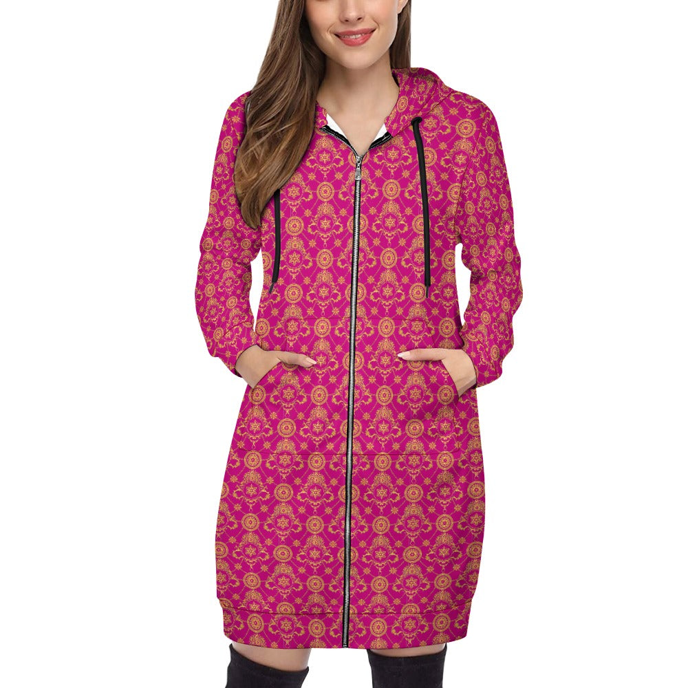 Kokorepublic Women's full print long Hoodie