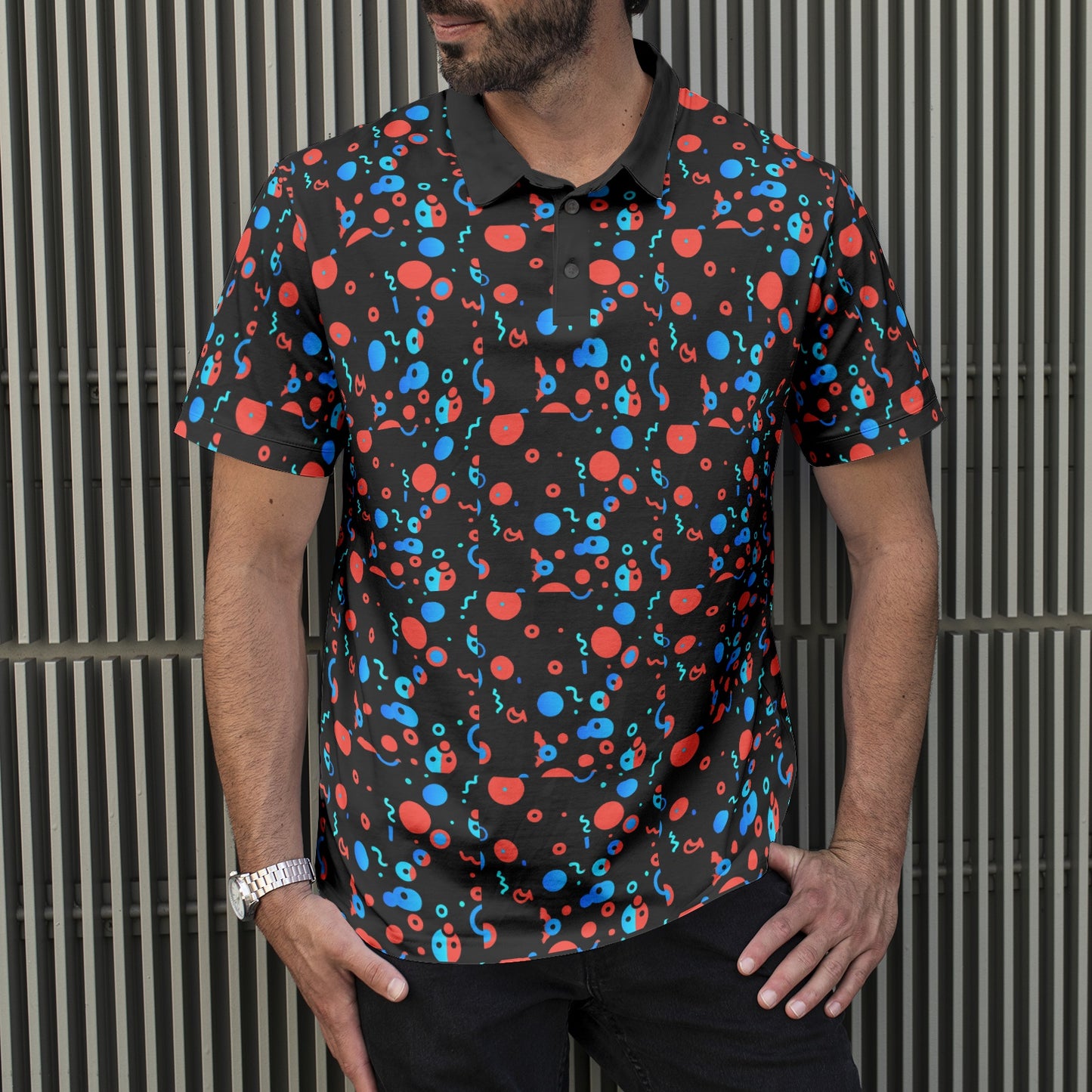 fullbreedcustom Men's All-Over Print Polo Shirts