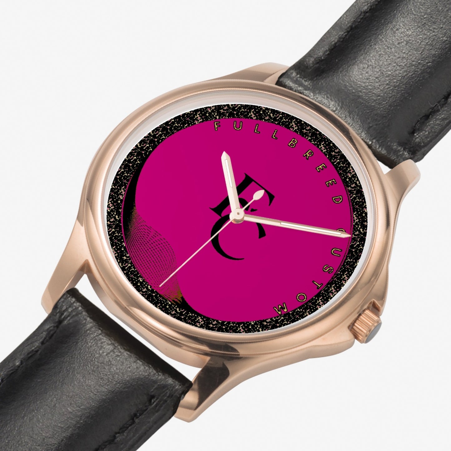 Fullbreed Collection148. Stylish Classic Leather Strap Quartz Watch (Rose Gold)