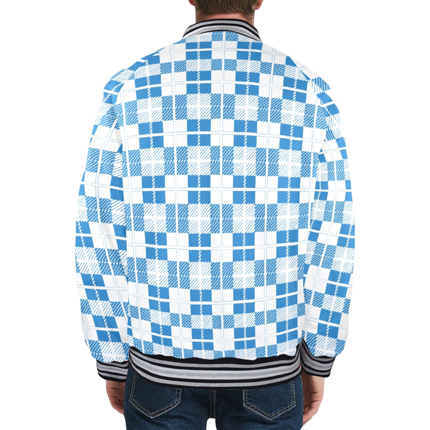 kokorepublicNew Men's Striped Trim Bomber Jacket