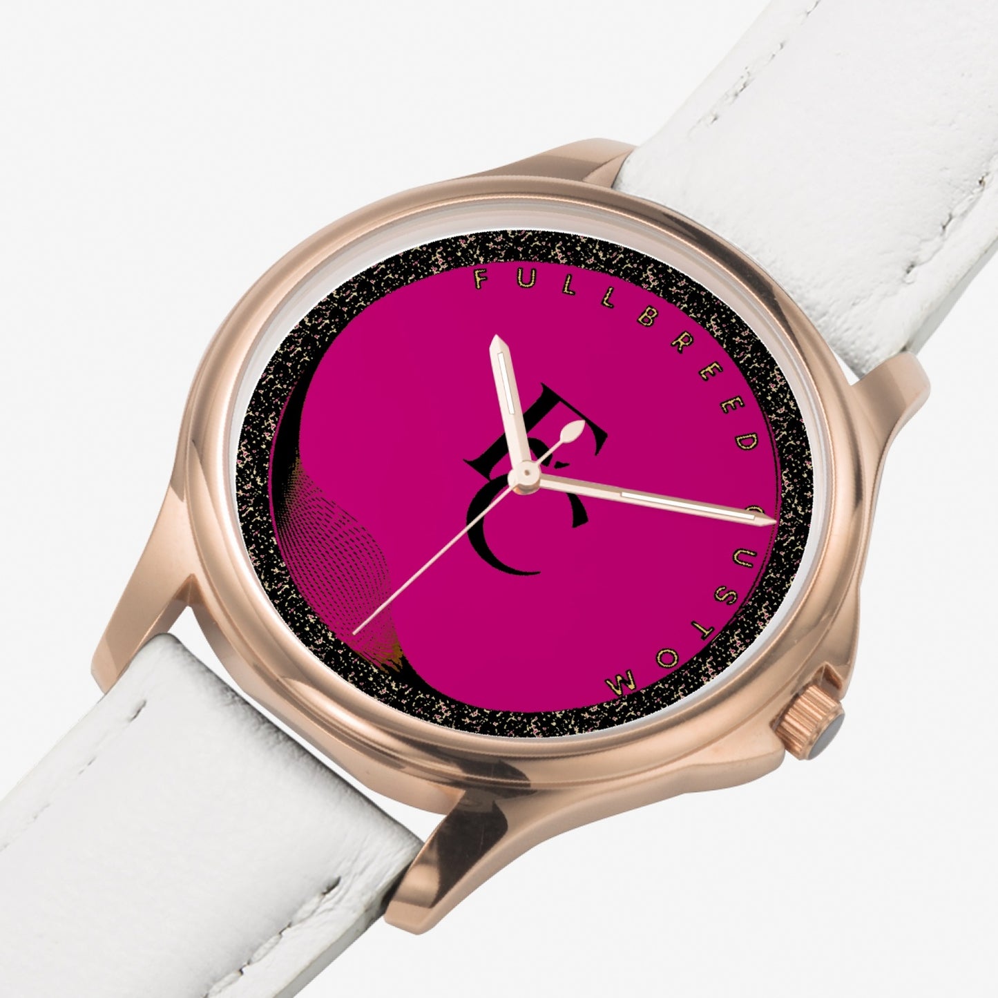 Fullbreed Collection148. Stylish Classic Leather Strap Quartz Watch (Rose Gold)