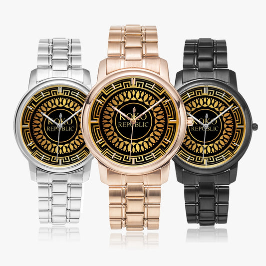 kokorepublic 154. Folding Clasp Type Stainless Steel Quartz Watch (With Indicators)
