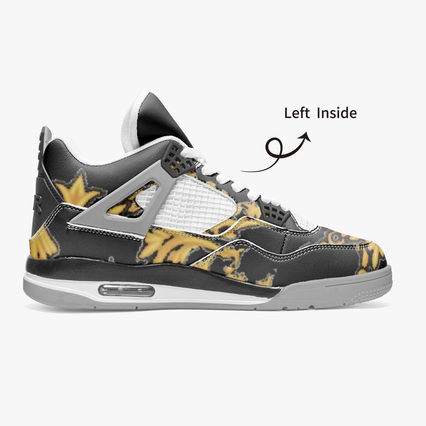 699. AJ4 Basketball Sneakers -Grey Sole