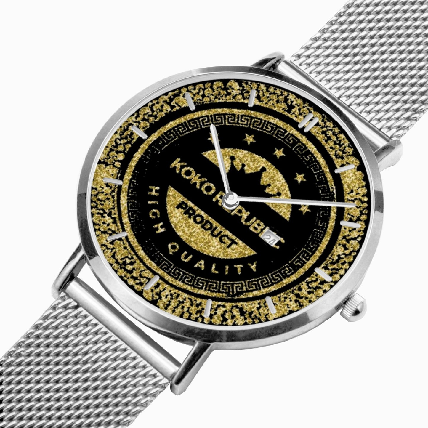 kokorepublic 168. Stainless Steel Perpetual Calendar Quartz Watch (With Indicators)
