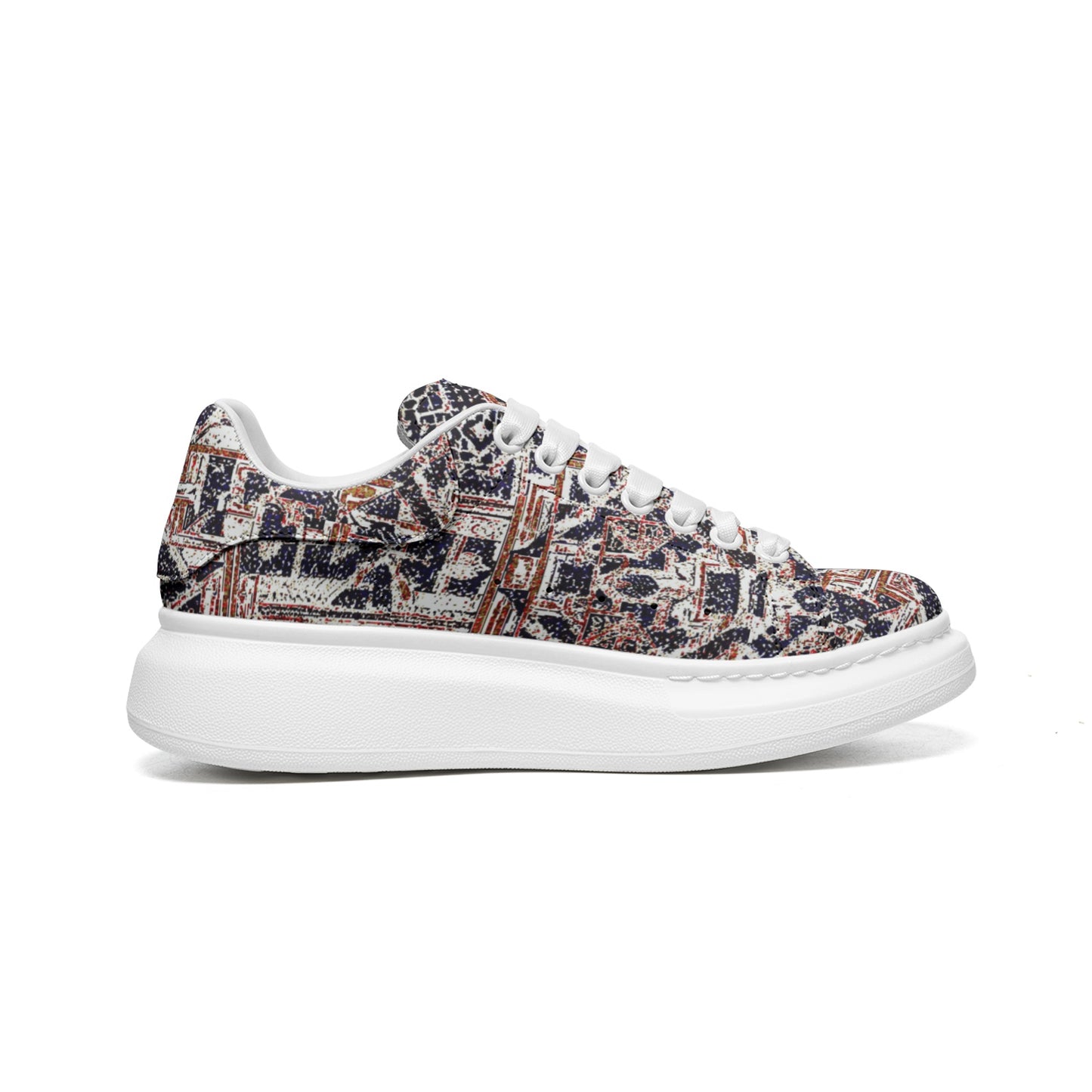 fullbreedcustom Unisex Non Slip Lace Up Leather Sneakers