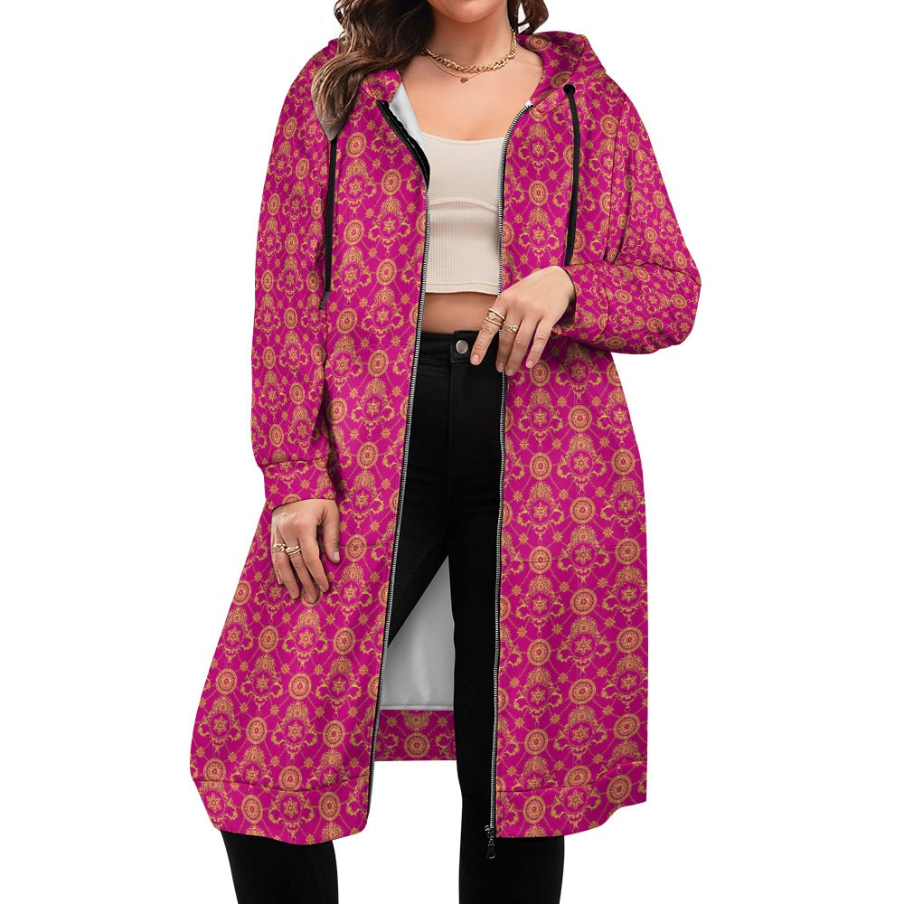 Kokorepublic Women's full print long Hoodie