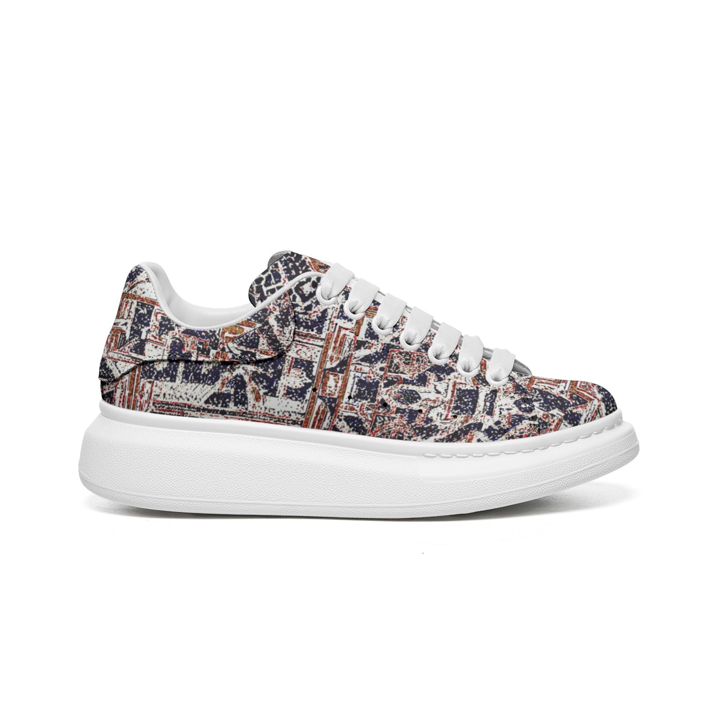 fullbreedcustom Unisex Non Slip Lace Up Leather Sneakers