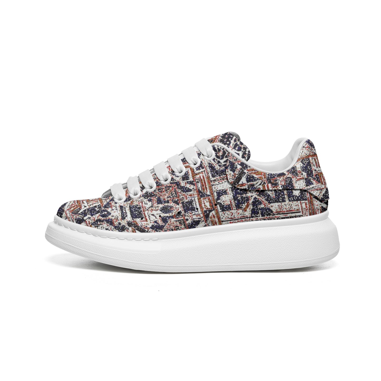 fullbreedcustom Unisex Non Slip Lace Up Leather Sneakers