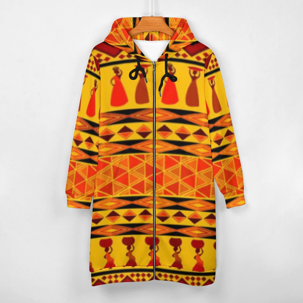 Kokorepublic Women's full print long Hoodie