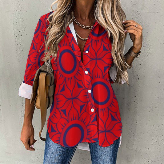 Cropped hem shirt