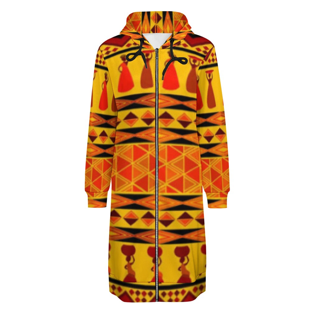 Kokorepublic Women's full print long Hoodie