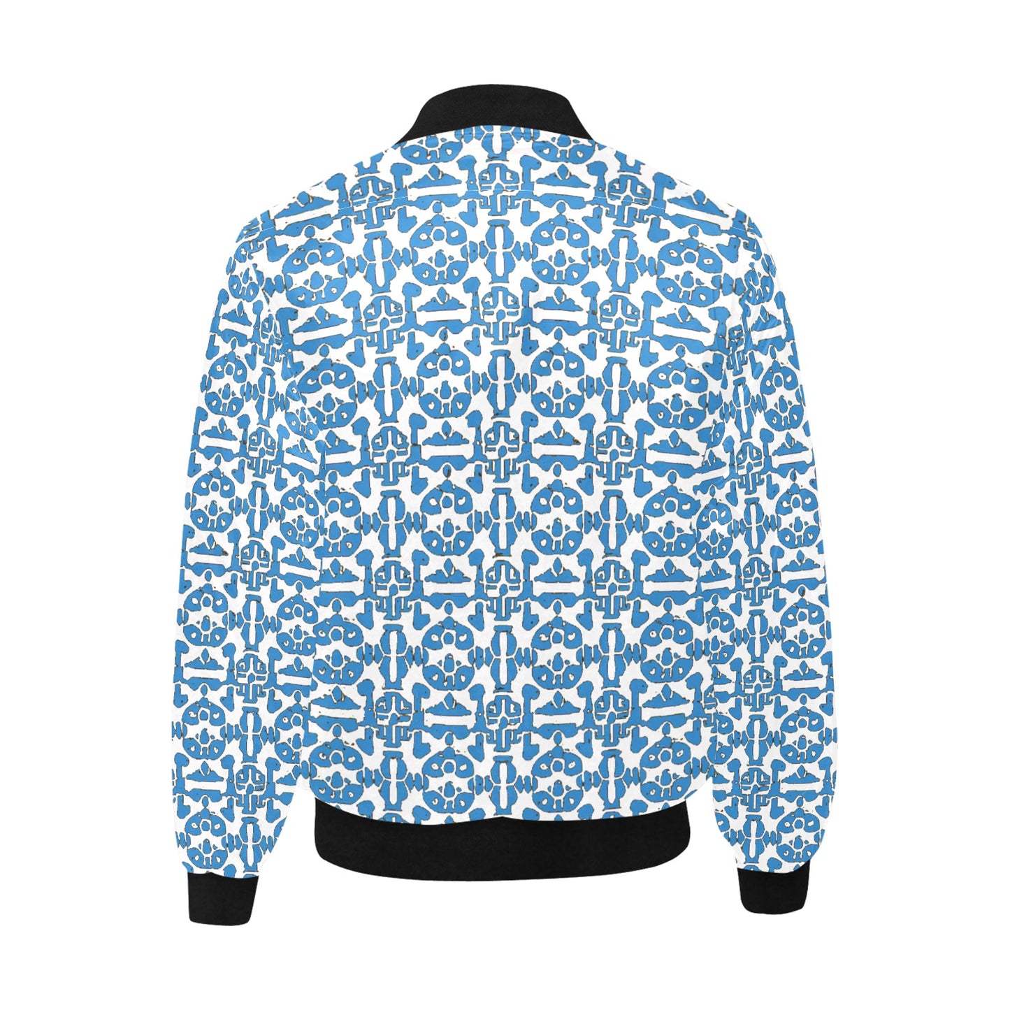 Kokorepublic Men's All Over Print Quilted Bomber Jacket(Model H33)