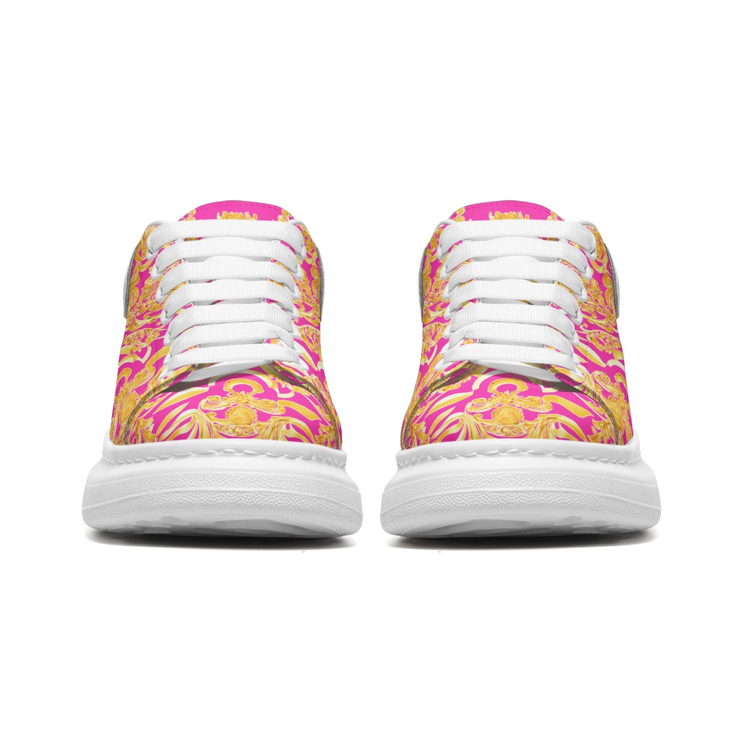 fullbreedcustom Unisex Non Slip Lace Up Faux Leather Sneakers