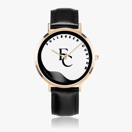 kokorepublic 161. Hot Selling Ultra-Thin Leather Strap Quartz Watch (Rose Gold)