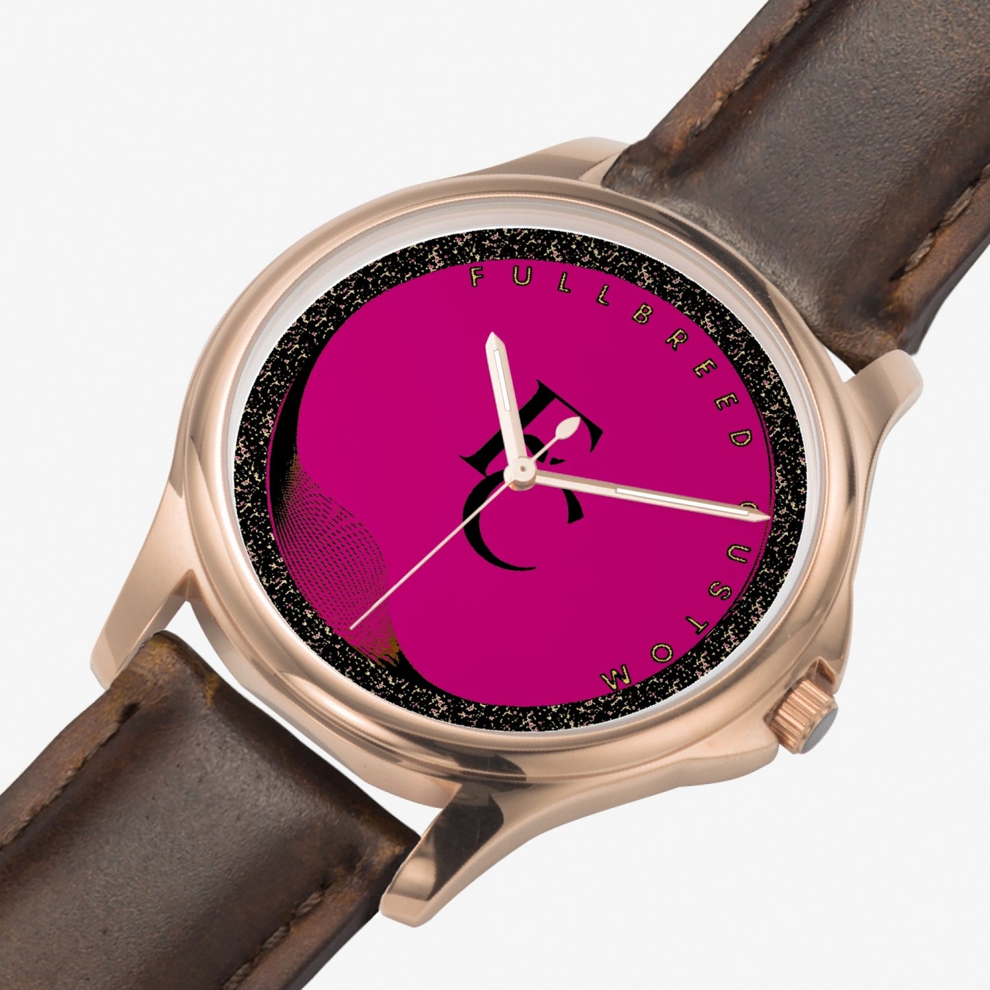 Fullbreed Collection148. Stylish Classic Leather Strap Quartz Watch (Rose Gold)