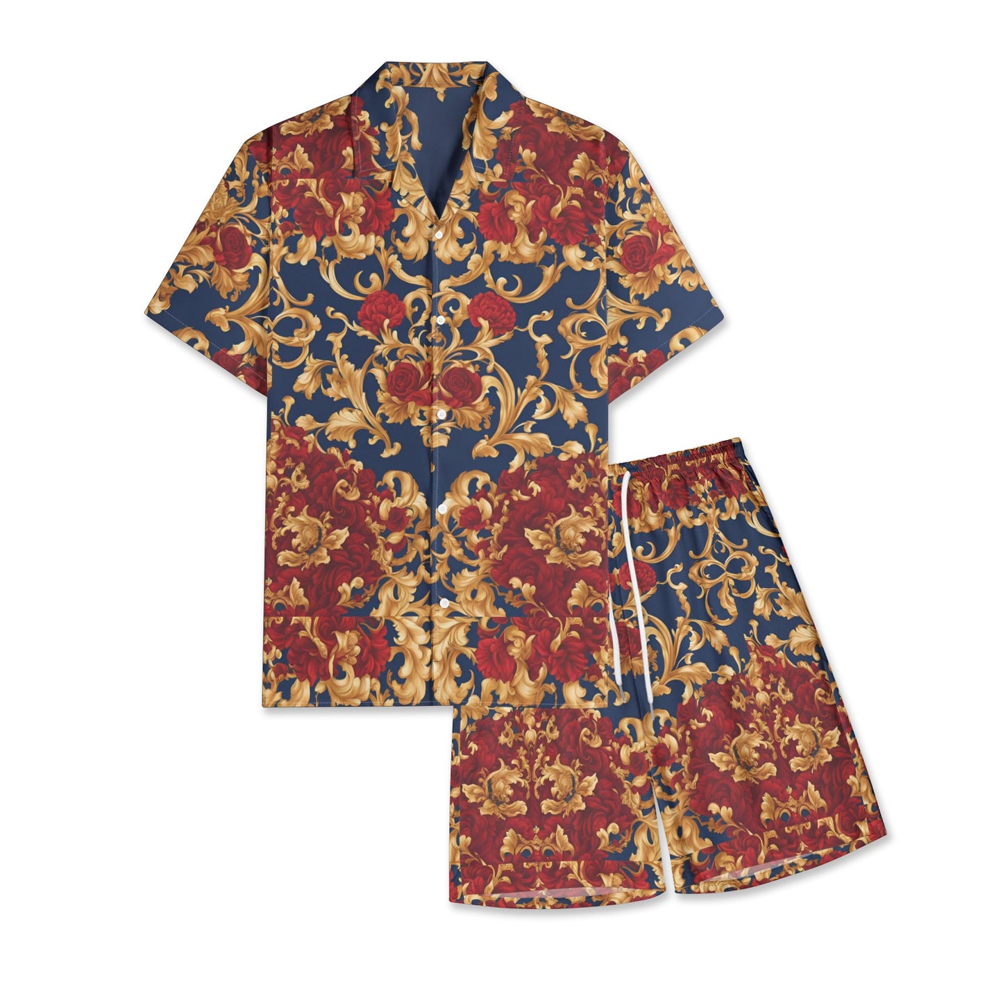 fullbreedcustom Men's All-Over-Print Hawiian Shirt Sets
