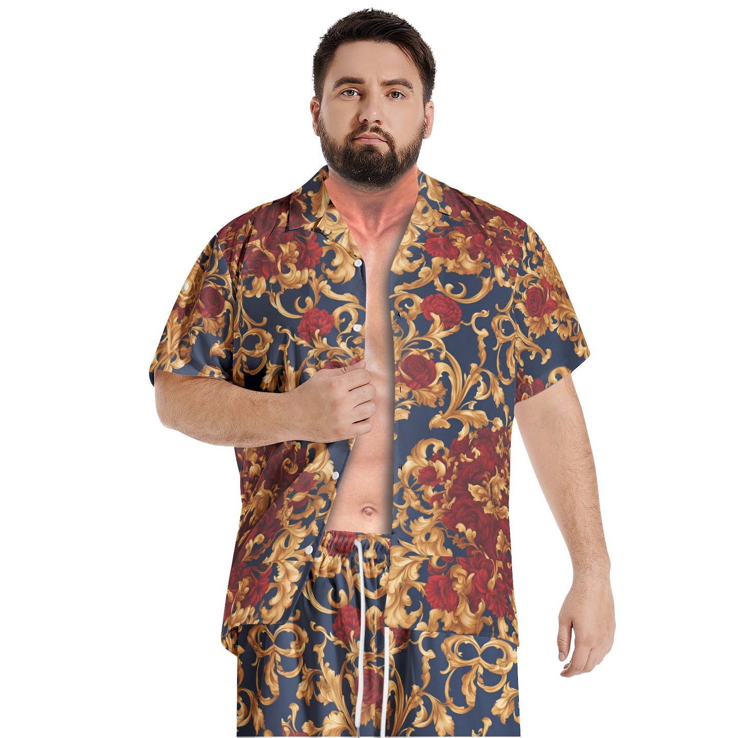 fullbreedcustom Men's All-Over-Print Hawiian Shirt Sets