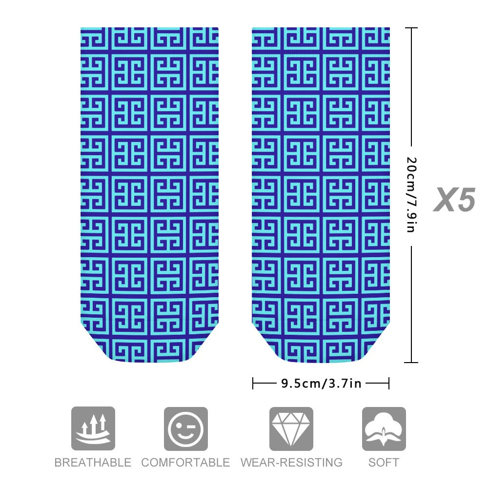 kokorepublic Comfortable Pattern Socks (5 Pairs Of The Same Picture)