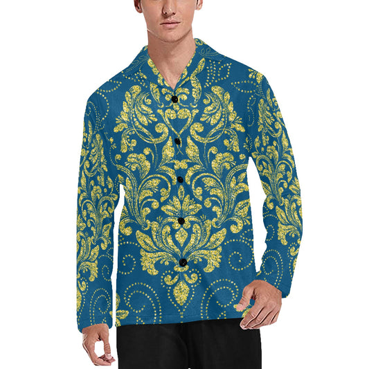 kokorepublic Men's V-Neck Long Pajama Top