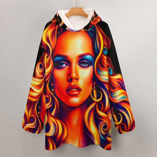 Women's Adult Hooded Blanket Shirt