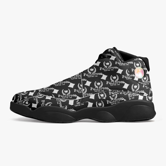 kokorepublic326. Black Sole High-Top Leather Basketball Sneakers