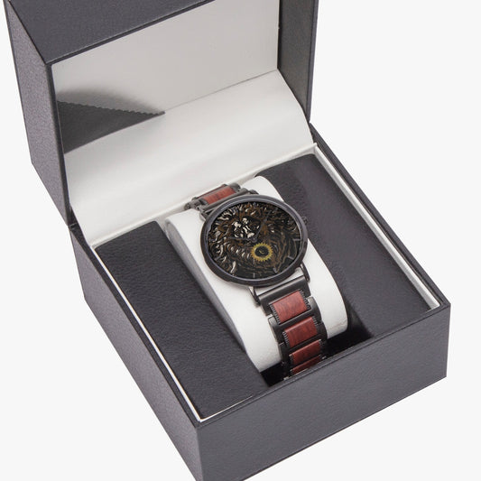 731. New wooden Strap Quartz Watch - With Indicators