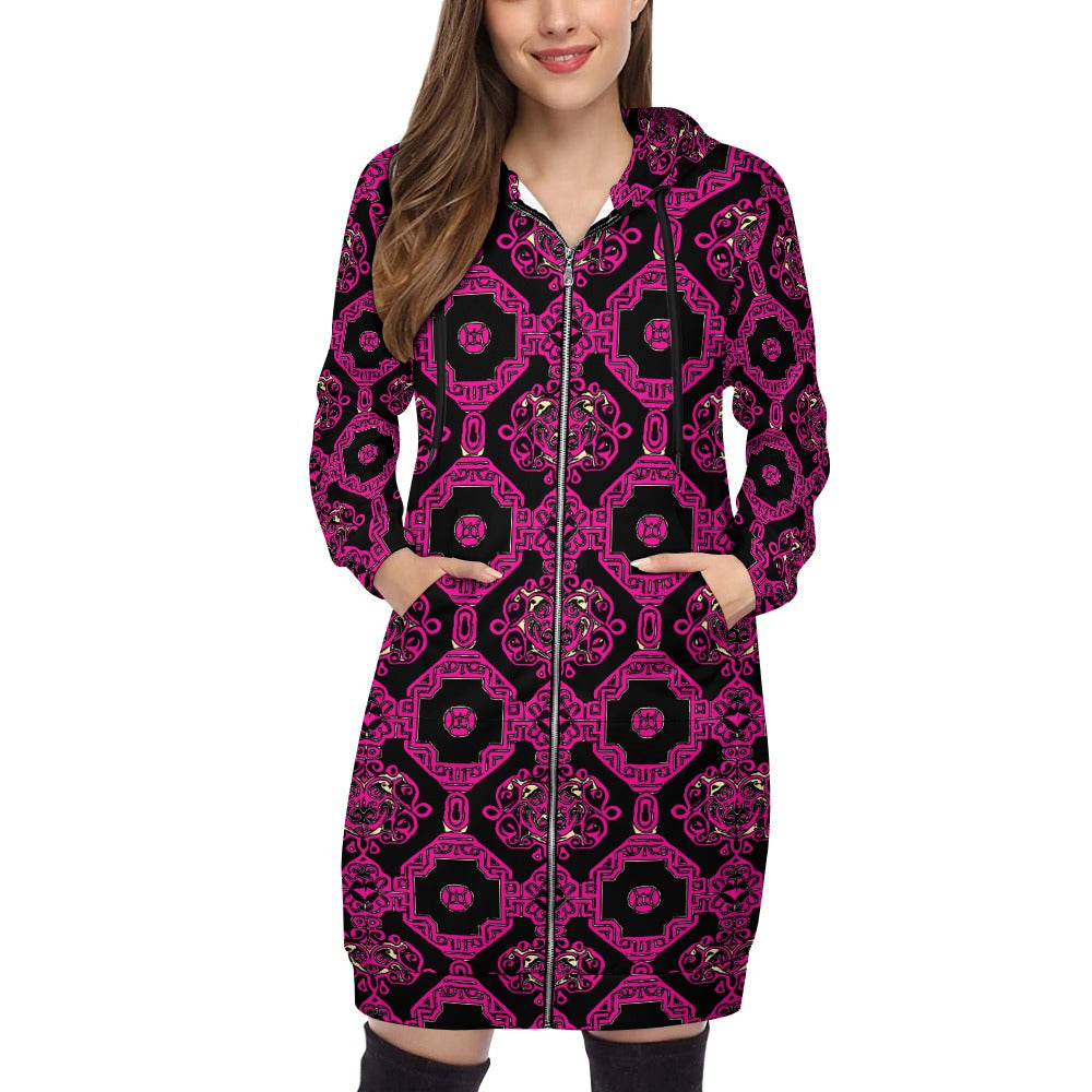 kokorepublic Women's full print long Hoodie