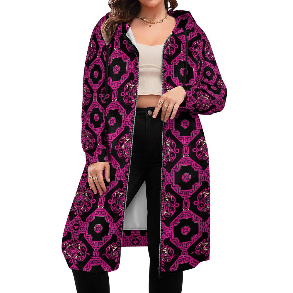 kokorepublic Women's full print long Hoodie