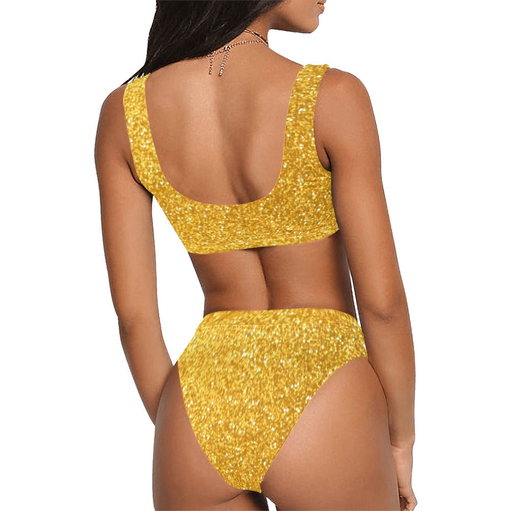 kokorepublic Top & High-Waisted Bikini Swimsuit (Model S07)