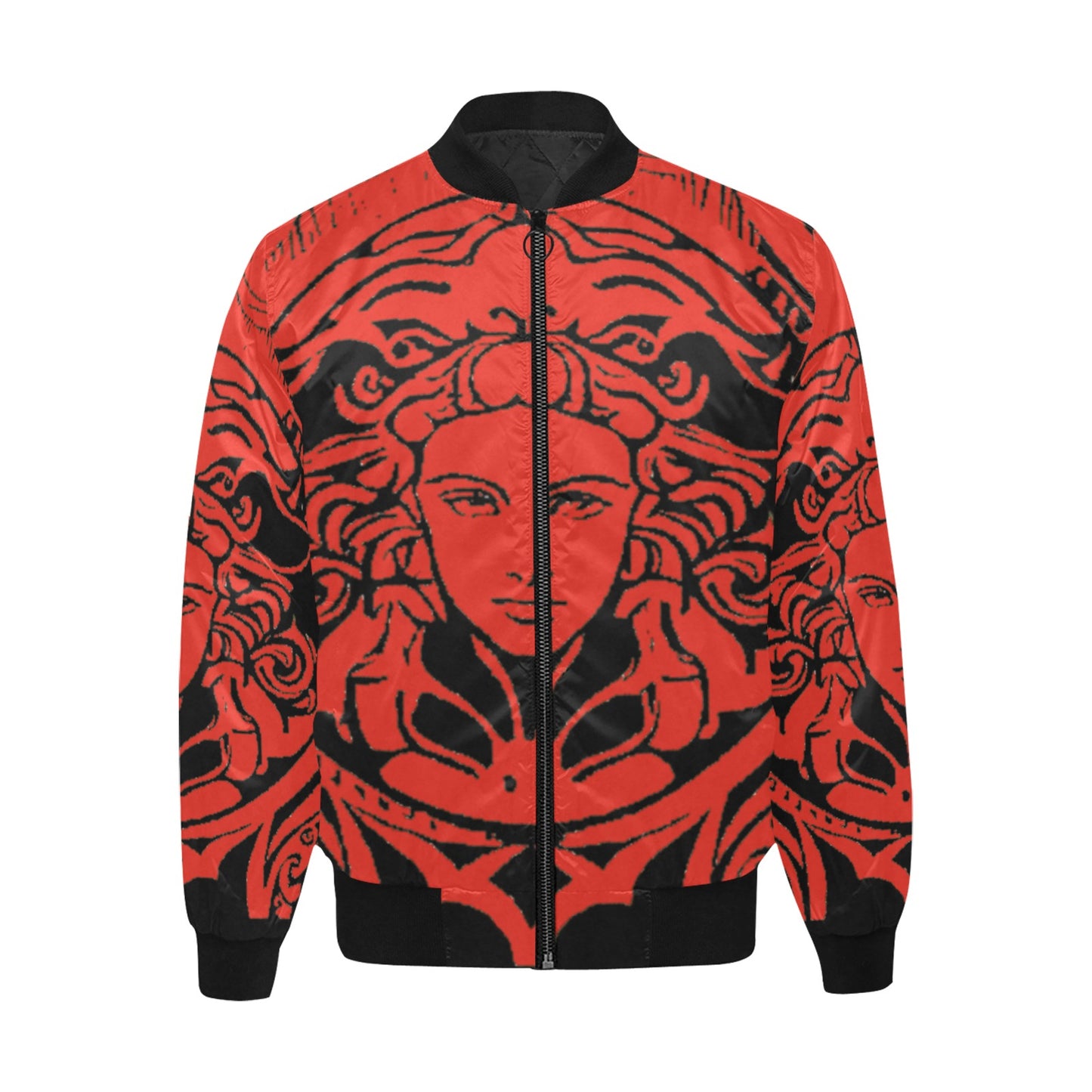 kokorepublic Men's All Over Print Quilted Bomber Jacket(Model H33)