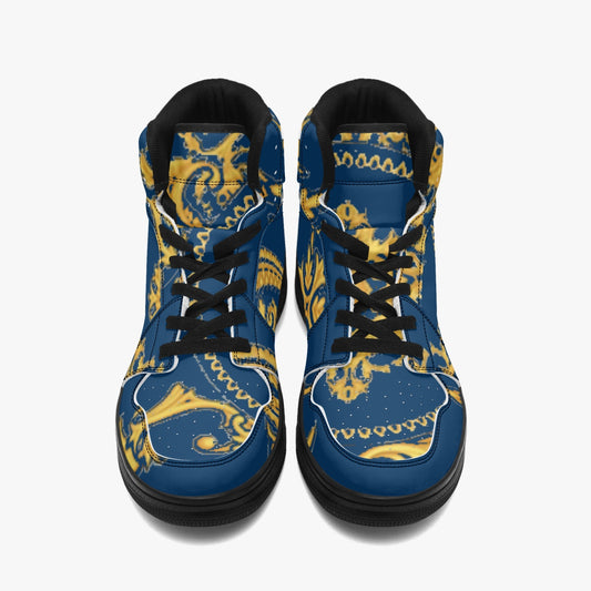 811. Black-sole AJ High Top Sneakers