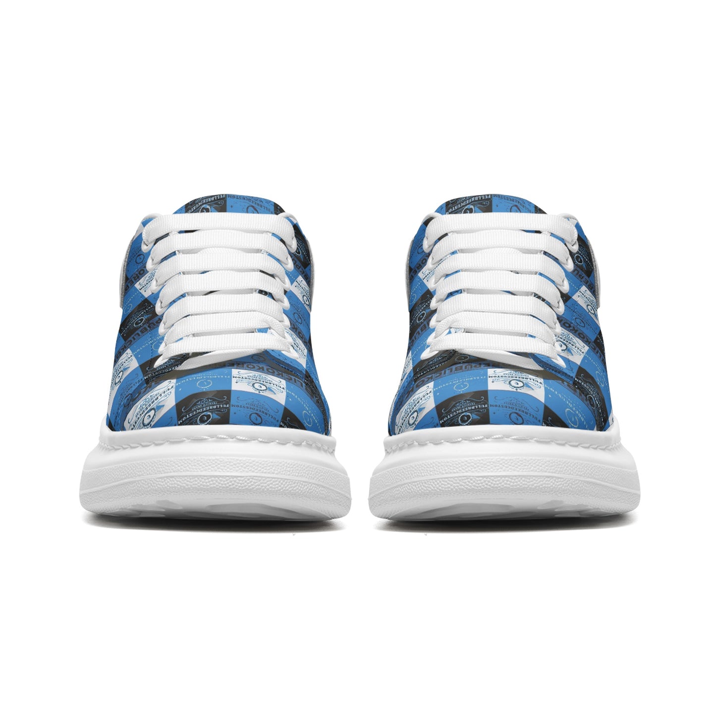 Fullbreedcustom Unisex Non Slip Lace Up Faux Leather Sneakers
