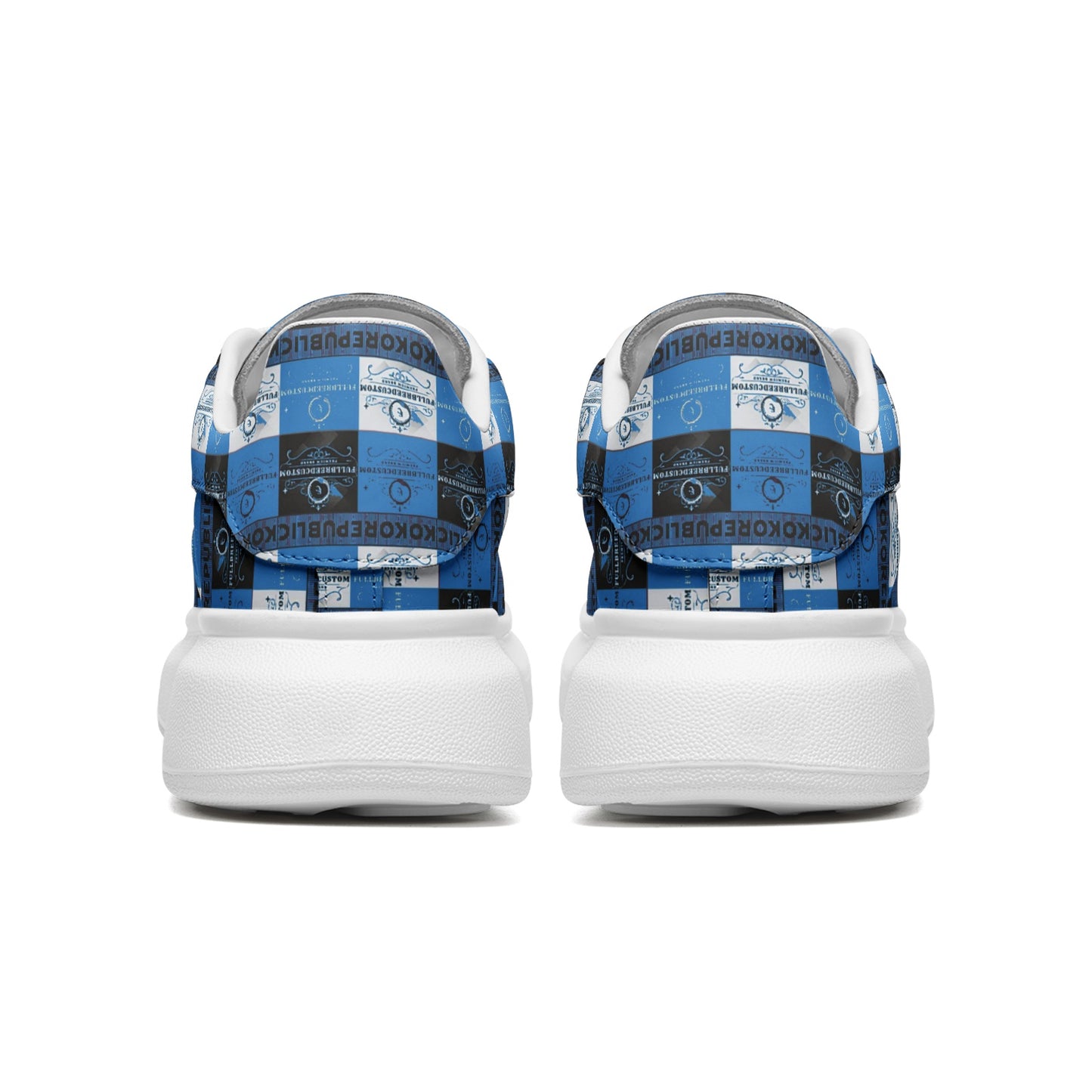 Fullbreedcustom Unisex Non Slip Lace Up Faux Leather Sneakers