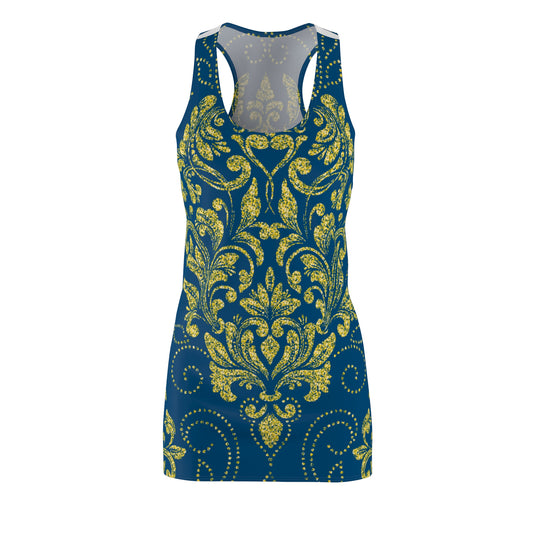 kokorepublic Women's Cut & Sew Racerback Dress (AOP)