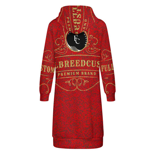 Fullbreedcustom Women's full print long Hoodie