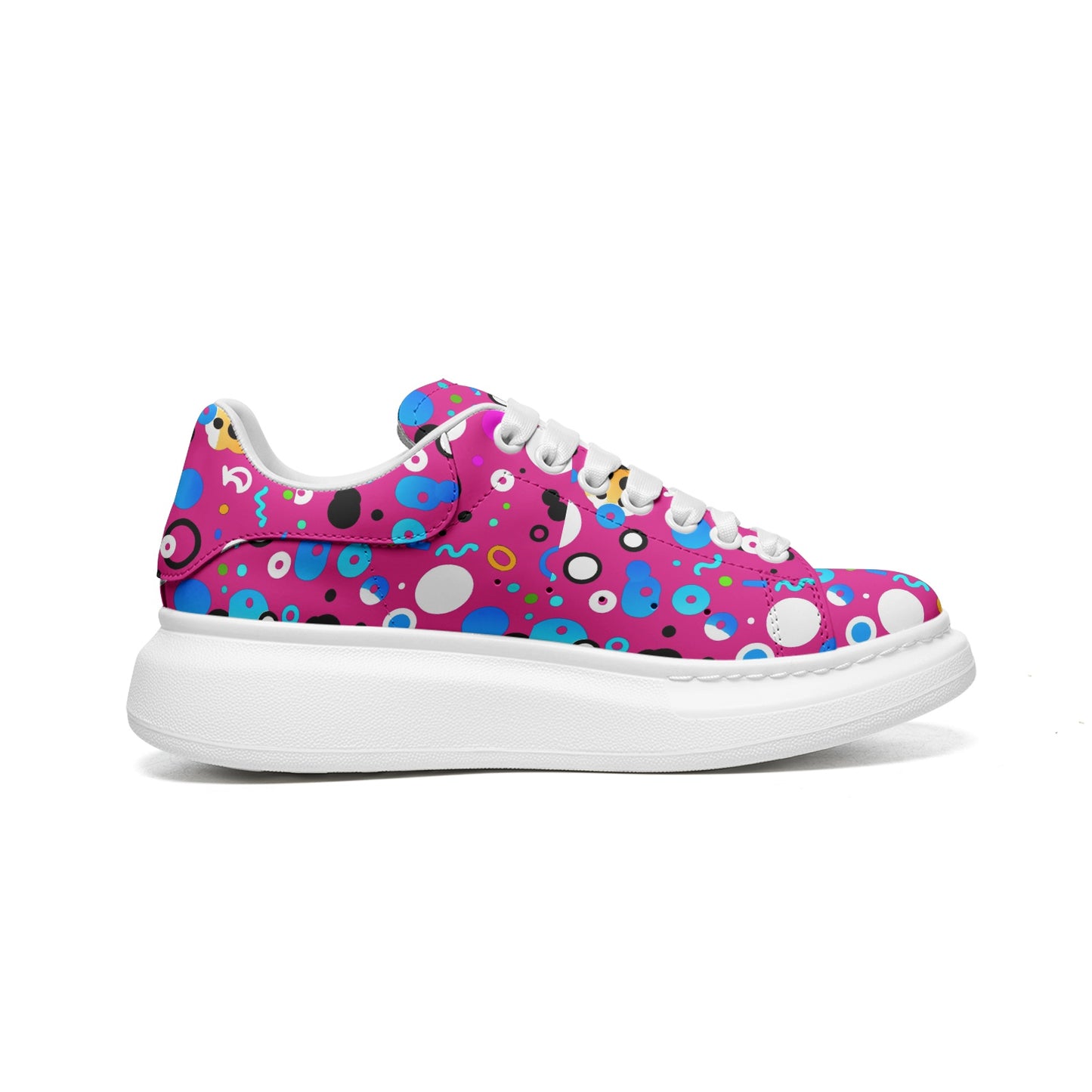 Unisex Non Slip Lace Up Leather Sneakers