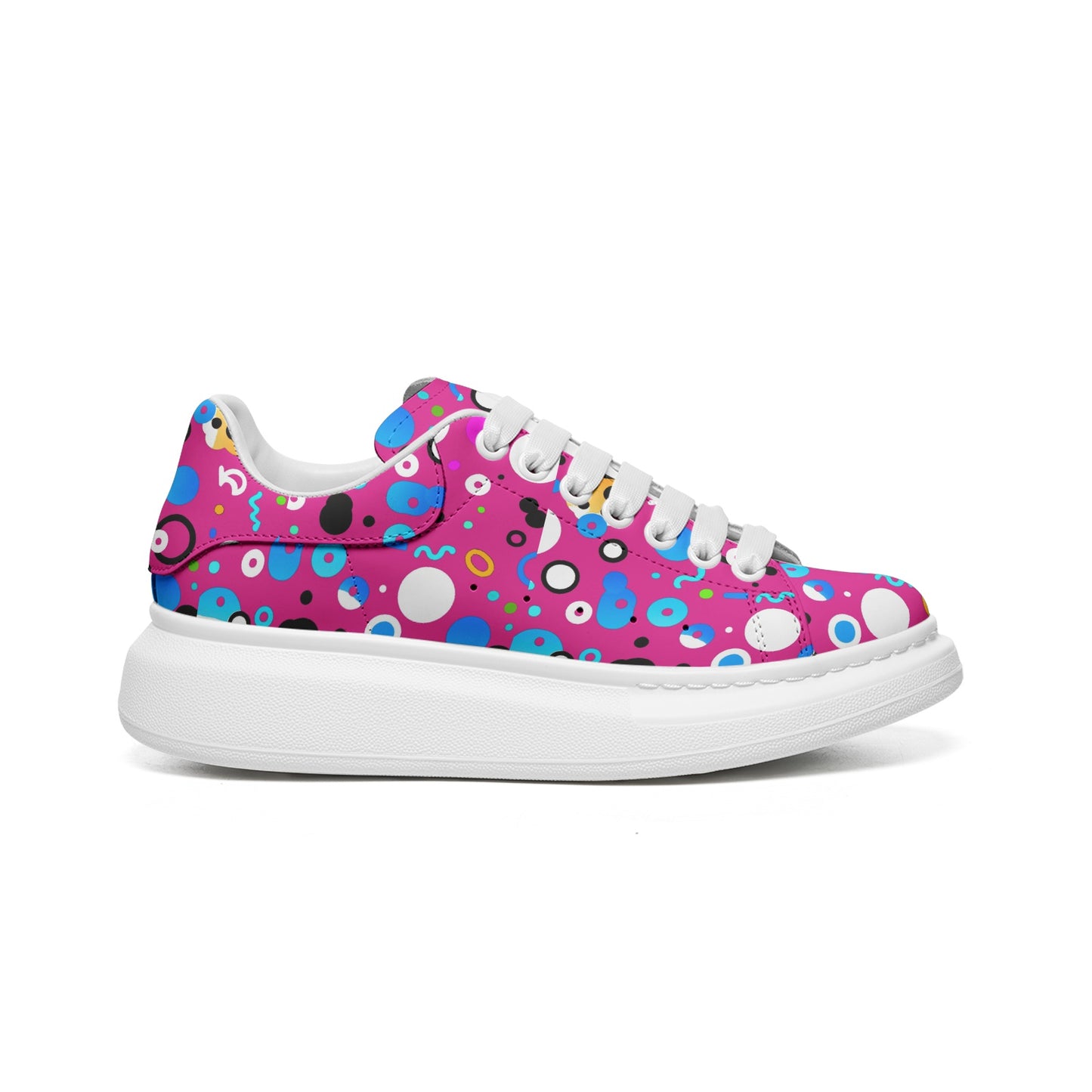 Unisex Non Slip Lace Up Leather Sneakers