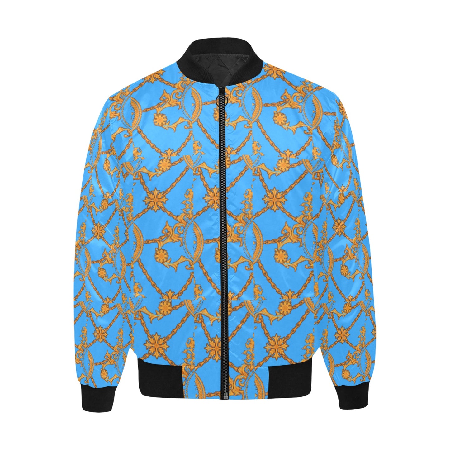 kokorepublic  Men's All Over Print Quilted Bomber Jacket(Model H33)