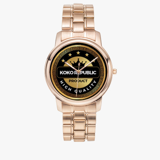 kokorepublic 153. Folding Clasp Type Stainless Steel Quartz Watch